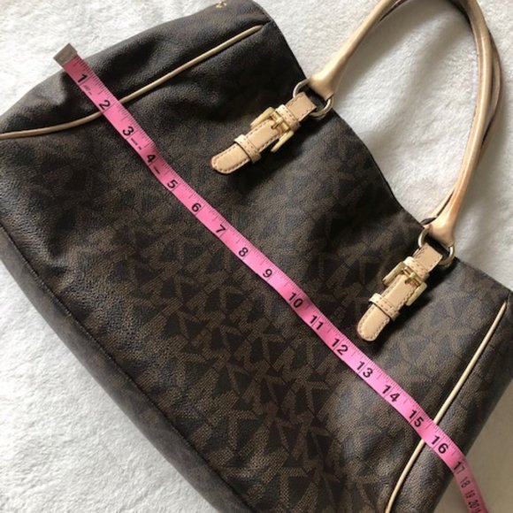 Signature MK MICHAEL KORS Large Tote Canvas Bag - Picture 2 of 12